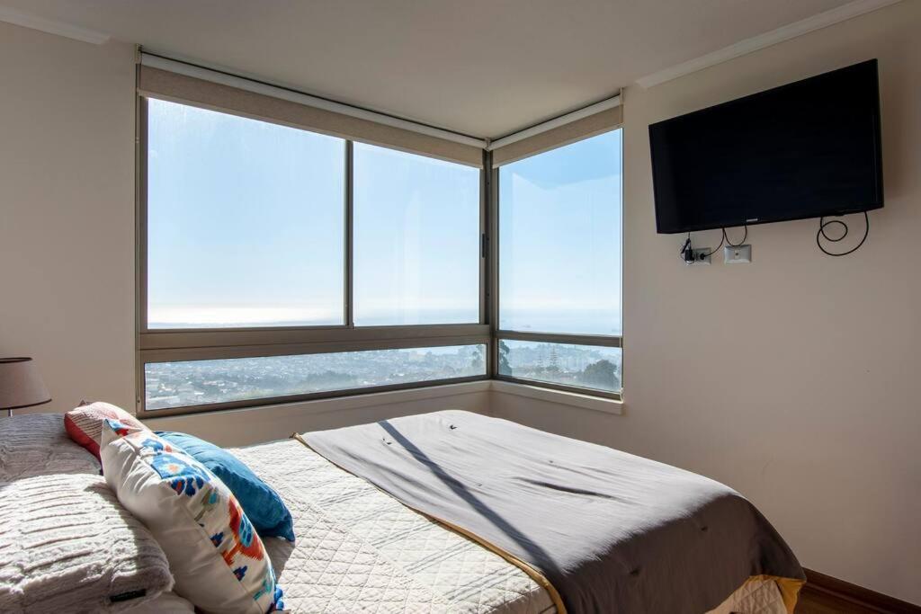 Hermoso Departamento Con Vista Al Mar & Piscina Apartamento Vina del Mar